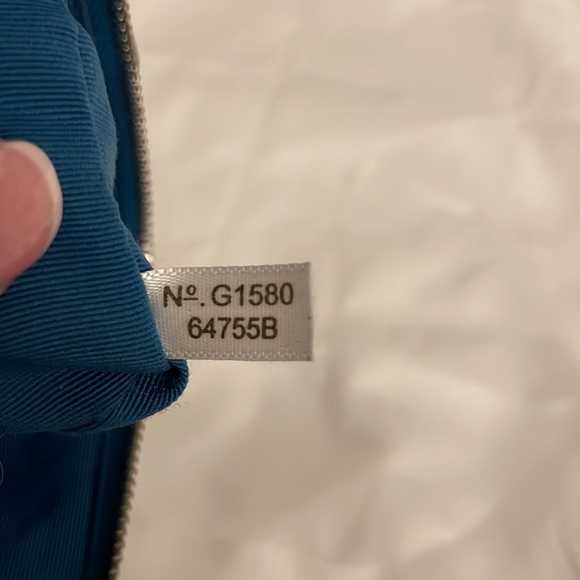 Coach Turquoise Leather Corner Zip Wristlet Wallet - Picture 5 of 6